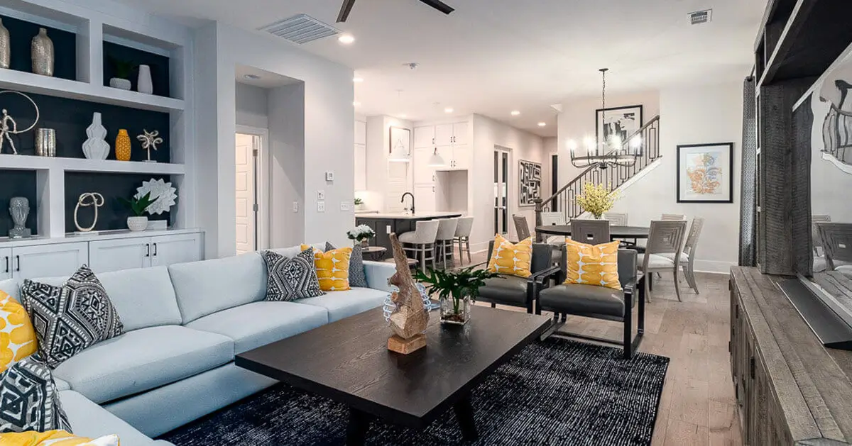 Magnolia Park Living Room and Kitchen Interior
